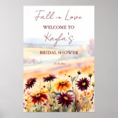 Poster Chute d'amour dahlias signe de bienvenue (Devant)