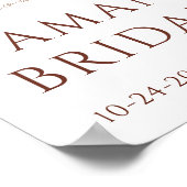 Poster Chute d'amour rustique fleurie douche nuptiale bie (Coin)