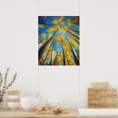 Poster Chute d'Aspen trees 2 (Cuisine)