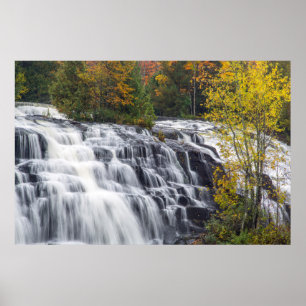 Poster Chute de Bond en automne près de Paulding, Michiga