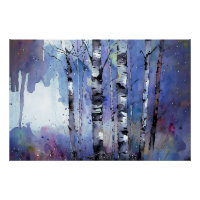 Chute de neige dans le bouleau enchanté