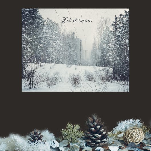 Poster Chute de neige du soir