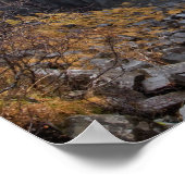 Poster Chute d'eau de Svartifoss en Islande (Coin)