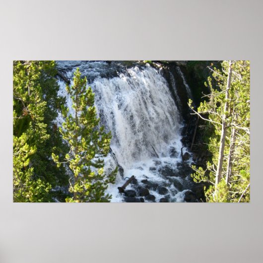 Poster Chute d'eau de Yellowstone (Devant)