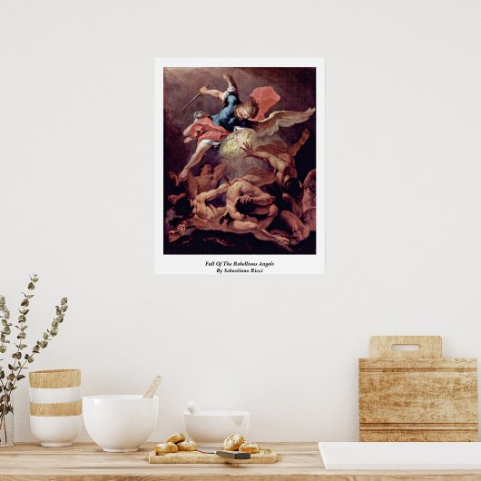 Poster Chute Des Anges Rébellions Par Sebastiano Ricci (Cuisine)