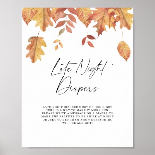 Poster Chute des feuilles Late night couches jeu (Devant)