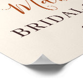 Poster Chute en amour Aquarelle Rustique Bienvenue nuptia (Coin)