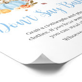 Poster Chute en amour Automne Bleu Citrouille Ne pas dire (Coin)