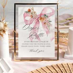Poster Chute en amour Baby shower de la chèvre florale Ra