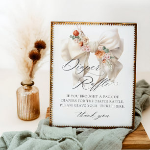 Poster Chute en amour Baby shower de la chèvre florale Ra