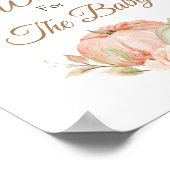 Poster Chute en amour Baby shower des souhaits pour bébé  (Coin)