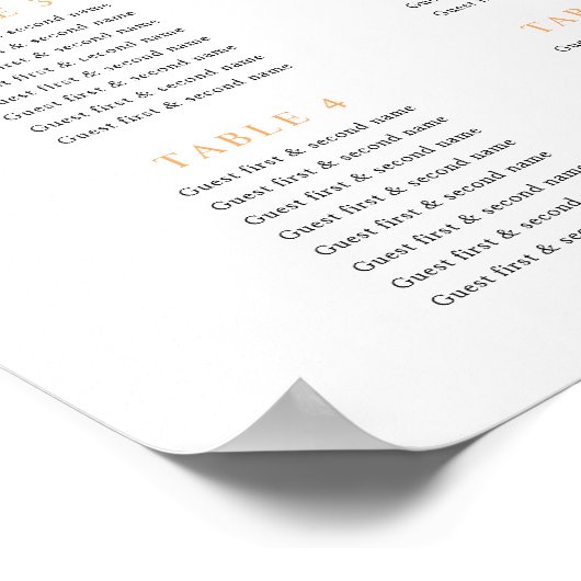 Poster Chute en amour citrouille 12 tables mariages plan (Coin)