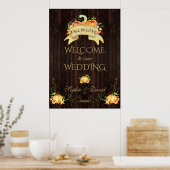 Poster Chute en amour Citrouille Welcome Mariage Sign (Cuisine)