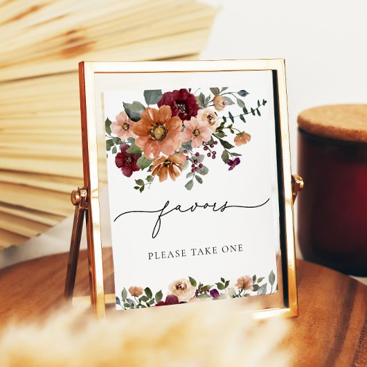 Poster Chute Fleurs Faveurs S'Il Vous Plaît Prendre Un