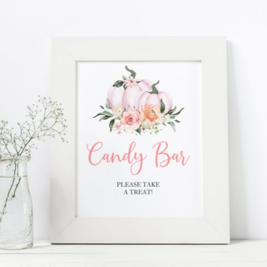 Poster Chute Floral Petit Citrouille Douche Barre-Bonus