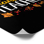 Poster Chute Merci enseignant Thanksgiving (Coin)