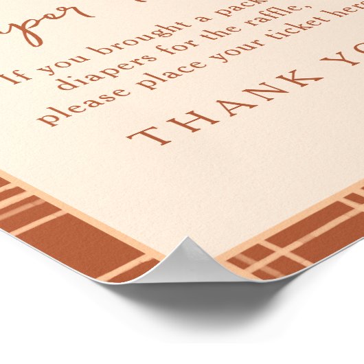 Poster Chute Plaid Un Petit Bébé Citrouille Déchets Raffl (Coin)