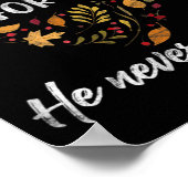 Poster Chute Pour Jésus Il Jamais Feuille Automne Chrétie (Coin)