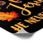 Poster Chute Pour Jésus Il Jamais Feuille Automne Christi (Coin)