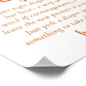 Poster Chute prospère | Diapeurs De Nuit Tard Orange Brûl (Coin)