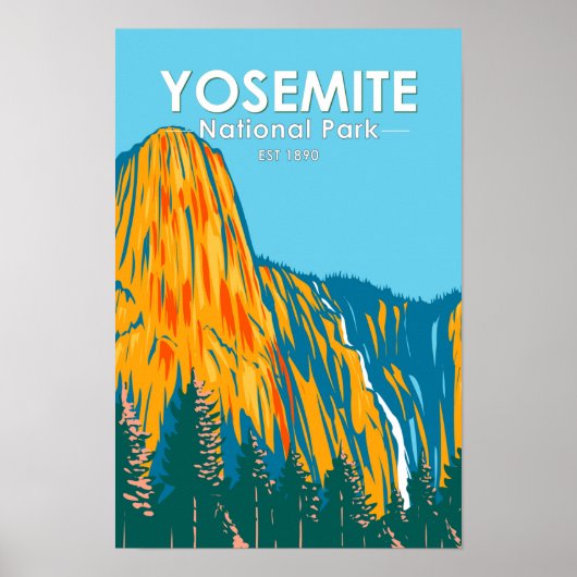 Poster Chute Sentinelle du parc national de Yosemite Cali (Devant)