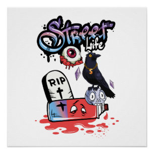 Poster Chute Sweatshirt tour ou traiter Tshirt Hallowee
