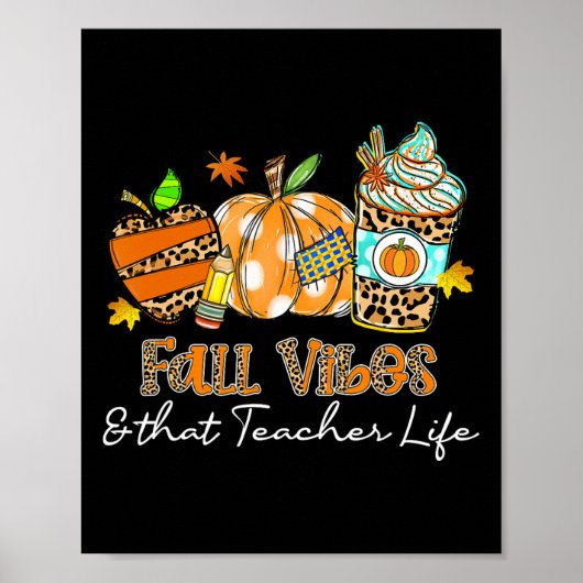 Poster Chute Vibes Et Que La Vie Enseignante Pomme Pomme  (Devant)