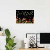 Poster Chute Vintage Botanique Floral Citation Champignon (Bureau à domicile)