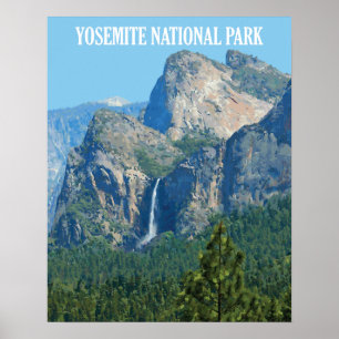 Poster Chutes Bridalveil - Parc national Yosemite