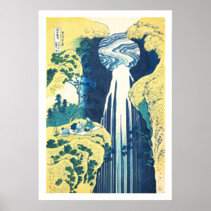 Poster Chutes d'Amida (Katsushika Hokusai, XIXe siècle)