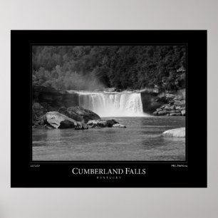 Poster Chutes De Cumberland Noir Et Blanc