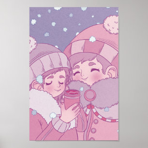 Poster Chutes de neige précoces en hiver