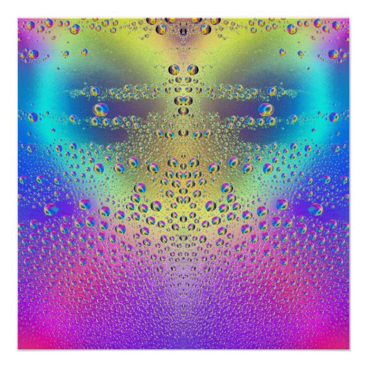 Poster Chutes de pluie colorées (Devant)