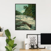 Poster Chutes de Raquette sur la rivière Raquette (Bureau à domicile)