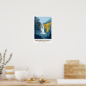 Poster Chutes de Snoqualmie Washington Cascade Vintage (Cuisine)