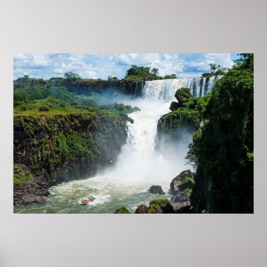 Poster Chutes d'Iguazu entourées de jungle (Devant)