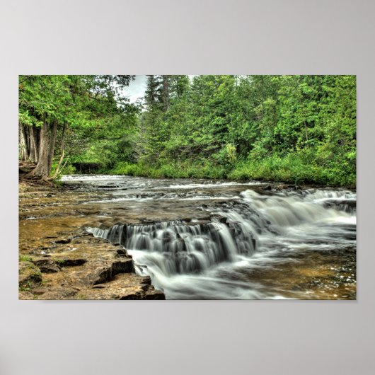 Poster Chutes d'Ocqueoc, Michigan (Devant)