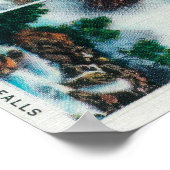 Poster Chutes du Voile Nevada, Yosemite, Vernal et Bridal (Coin)