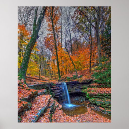 Poster Chutes Dundee en automne, Ohio (Devant)