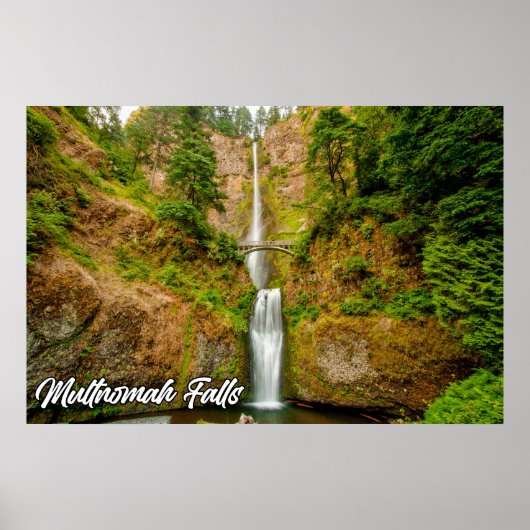 Poster Chutes Multnomah, Columbia River Gorge, Oregon (Devant)
