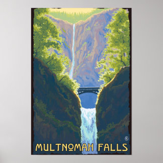 Poster Chutes Multnomah, OregonMaiden des Chutes