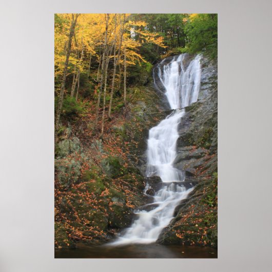 Poster Chutes Ross Brook Automne Berkshires Cascade (Devant)