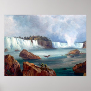 Poster Chutes vintages du Niagara Par Karl Bodmer 1809-18