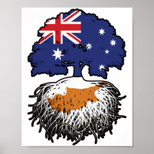 Poster Chypre Australie Australie racine d'arbre