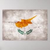 Poster Chypre ; drapeau chypriote (Devant)