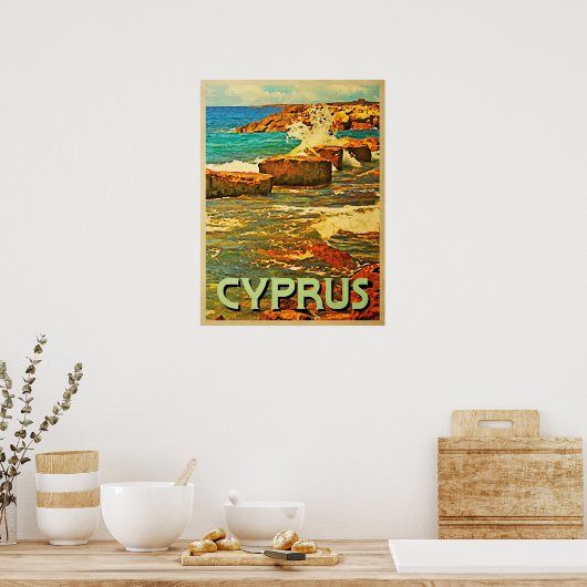 Poster Chypre Rocky Shore (Cuisine)