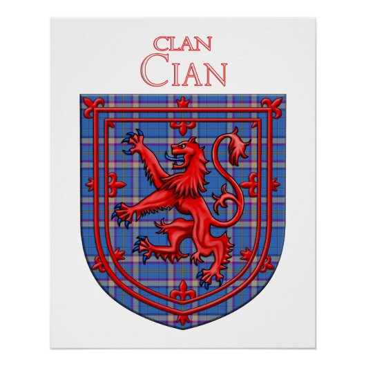 Poster Cian de Ely Tartan Scottish Plaid (Devant)