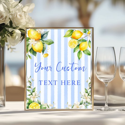 Poster Ciao Baby Citrus Lemon Custom Sign