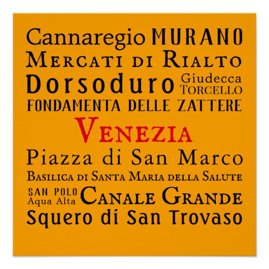 Poster Ciao Venezia ! (Devant)