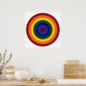 Poster Cible Arc-en-ciel (Cuisine)